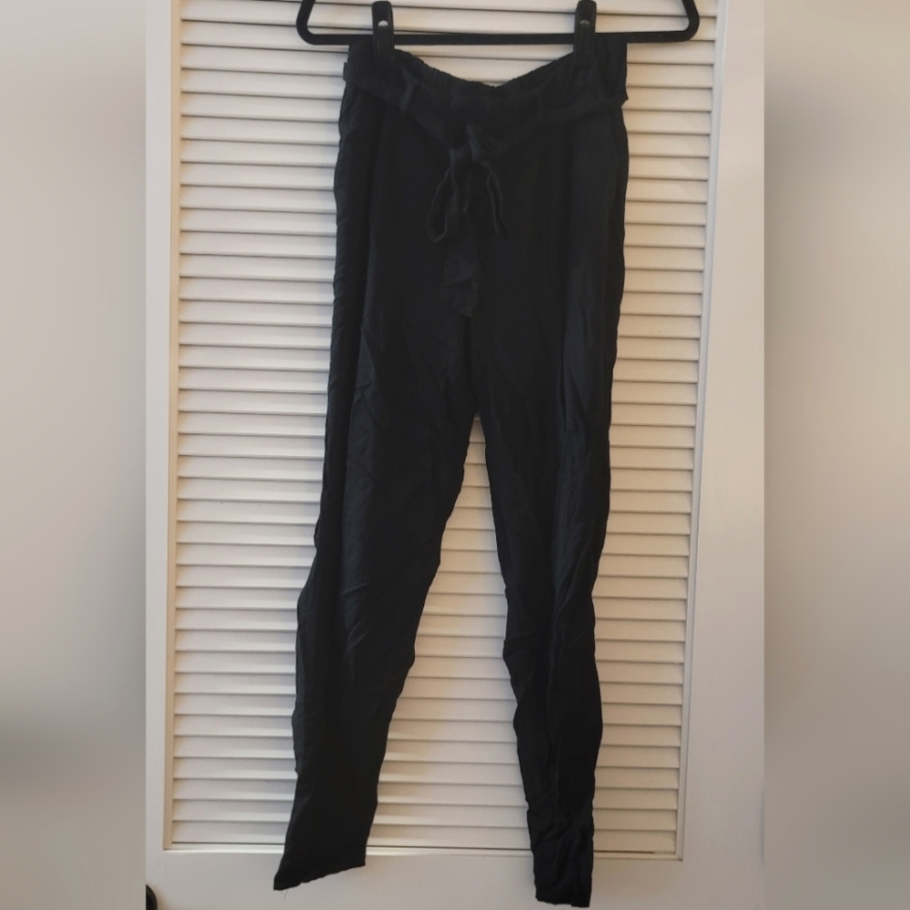 Old Navy - Black Loose-Fit Casual Pants With Pockets & Belt